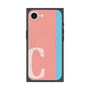 プレミアムスクエアケース with MagSafe［ オリジナル - initial color line - C pink ］