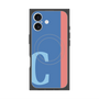 プレミアムスクエアケース with MagSafe［ オリジナル - initial color line - C blue ］