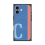 プレミアムスクエアケース with MagSafe［ オリジナル - initial color line - C blue ］
