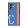 プレミアムスクエアケース with MagSafe［ オリジナル - initial color line - C blue ］