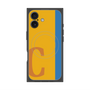 プレミアムスクエアケース with MagSafe［ オリジナル - initial color line - C orange ］