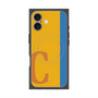 プレミアムスクエアケース with MagSafe［ オリジナル - initial color line - C orange ］
