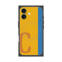 プレミアムスクエアケース with MagSafe［ オリジナル - initial color line - C orange ］