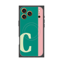 プレミアムスクエアケース with MagSafe［ オリジナル - initial color line - C green ］