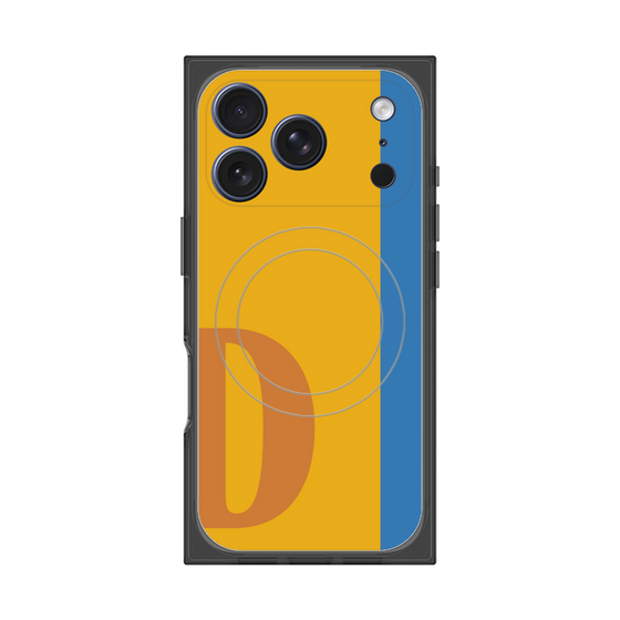 プレミアムスクエアケース with MagSafe［ オリジナル - initial color line - D orange ］
