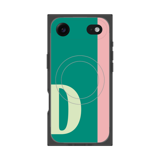 プレミアムスクエアケース with MagSafe［ オリジナル - initial color line - D green ］