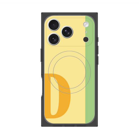 プレミアムスクエアケース with MagSafe［ オリジナル - initial color line - D yellow ］