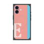 プレミアムスクエアケース with MagSafe［ オリジナル - initial color line - E pink ］
