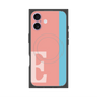 プレミアムスクエアケース with MagSafe［ オリジナル - initial color line - E pink ］