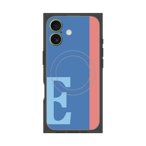 プレミアムスクエアケース with MagSafe［ オリジナル - initial color line - E blue ］