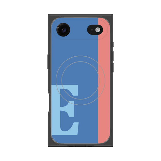 プレミアムスクエアケース with MagSafe［ オリジナル - initial color line - E blue ］