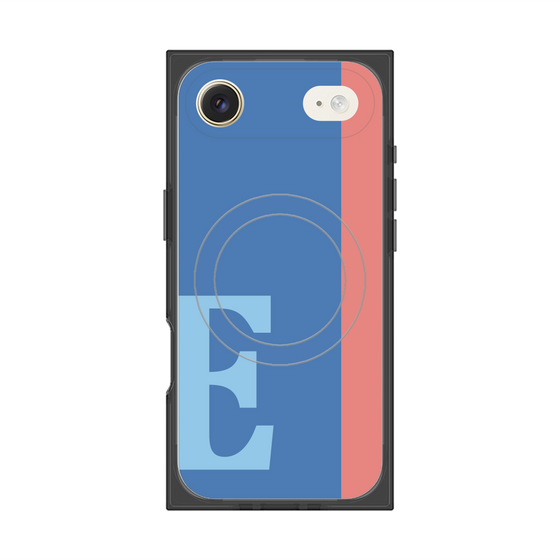 プレミアムスクエアケース with MagSafe［ オリジナル - initial color line - E blue ］