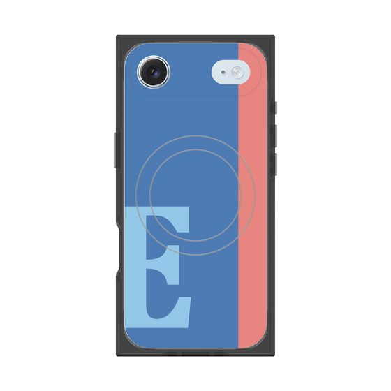 プレミアムスクエアケース with MagSafe［ オリジナル - initial color line - E blue ］