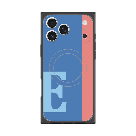 プレミアムスクエアケース with MagSafe［ オリジナル - initial color line - E blue ］