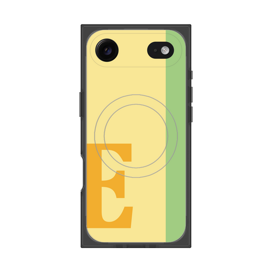 プレミアムスクエアケース with MagSafe［ オリジナル - initial color line - E yellow ］