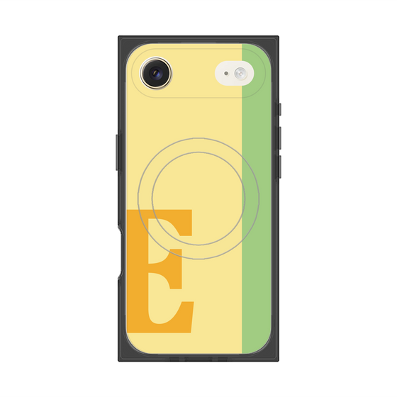 プレミアムスクエアケース with MagSafe［ オリジナル - initial color line - E yellow ］