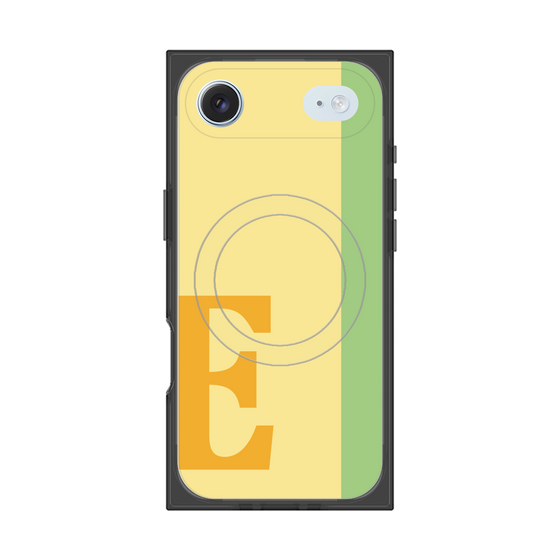 プレミアムスクエアケース with MagSafe［ オリジナル - initial color line - E yellow ］
