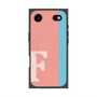 プレミアムスクエアケース with MagSafe［ オリジナル - initial color line - F pink ］