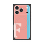 プレミアムスクエアケース with MagSafe［ オリジナル - initial color line - F pink ］