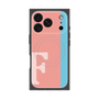 プレミアムスクエアケース with MagSafe［ オリジナル - initial color line - F pink ］