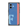 プレミアムスクエアケース with MagSafe［ オリジナル - initial color line - F blue ］