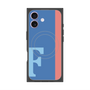 プレミアムスクエアケース with MagSafe［ オリジナル - initial color line - F blue ］
