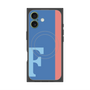 プレミアムスクエアケース with MagSafe［ オリジナル - initial color line - F blue ］