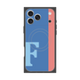 プレミアムスクエアケース with MagSafe［ オリジナル - initial color line - F blue ］