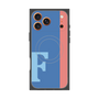 プレミアムスクエアケース with MagSafe［ オリジナル - initial color line - F blue ］