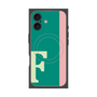 プレミアムスクエアケース with MagSafe［ オリジナル - initial color line - F green ］