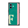 プレミアムスクエアケース with MagSafe［ オリジナル - initial color line - F green ］