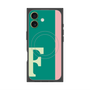 プレミアムスクエアケース with MagSafe［ オリジナル - initial color line - F green ］