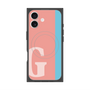 プレミアムスクエアケース with MagSafe［ オリジナル - initial color line - G pink ］