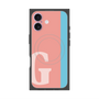 プレミアムスクエアケース with MagSafe［ オリジナル - initial color line - G pink ］
