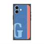 プレミアムスクエアケース with MagSafe［ オリジナル - initial color line - G blue ］