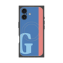 プレミアムスクエアケース with MagSafe［ オリジナル - initial color line - G blue ］