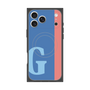 プレミアムスクエアケース with MagSafe［ オリジナル - initial color line - G blue ］