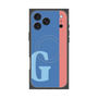 プレミアムスクエアケース with MagSafe［ オリジナル - initial color line - G blue ］