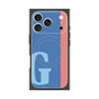 プレミアムスクエアケース with MagSafe［ オリジナル - initial color line - G blue ］