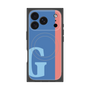 プレミアムスクエアケース with MagSafe［ オリジナル - initial color line - G blue ］