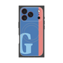 プレミアムスクエアケース with MagSafe［ オリジナル - initial color line - G blue ］