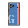 プレミアムスクエアケース with MagSafe［ オリジナル - initial color line - G blue ］