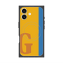 プレミアムスクエアケース with MagSafe［ オリジナル - initial color line - G orange ］