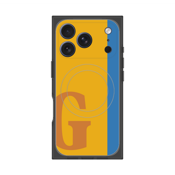 プレミアムスクエアケース with MagSafe［ オリジナル - initial color line - G orange ］