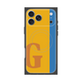 プレミアムスクエアケース with MagSafe［ オリジナル - initial color line - G orange ］