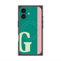 プレミアムスクエアケース with MagSafe［ オリジナル - initial color line - G green ］