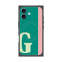 プレミアムスクエアケース with MagSafe［ オリジナル - initial color line - G green ］