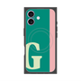 プレミアムスクエアケース with MagSafe［ オリジナル - initial color line - G green ］