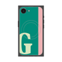プレミアムスクエアケース with MagSafe［ オリジナル - initial color line - G green ］