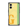 プレミアムスクエアケース with MagSafe［ オリジナル - initial color line - G yellow ］